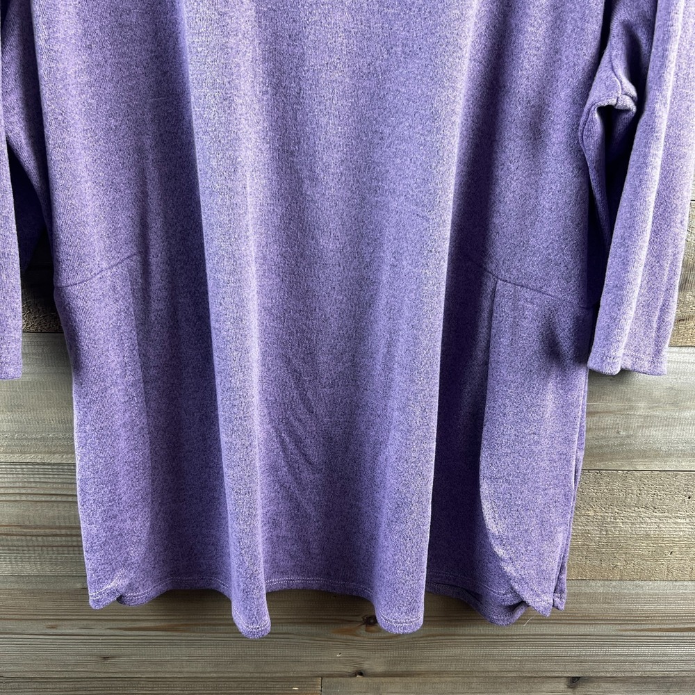 D & Co Essentials Womens Shirt 3/4 Sleeve Round‎ Neck Tunic Basic Minimalist XL - Picture 3 of 8